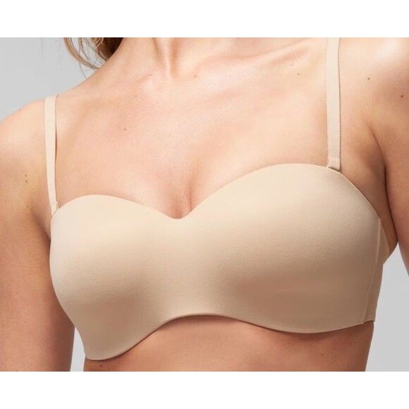 SOMA Enbliss Stay Put Strapless Wireless Multi Way Bra Warm Amber Sz 34D NWT - Picture 1 of 8